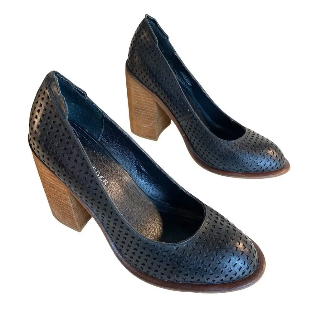 Kelsi Dagger Brooklyn Black Block heels Round Toe